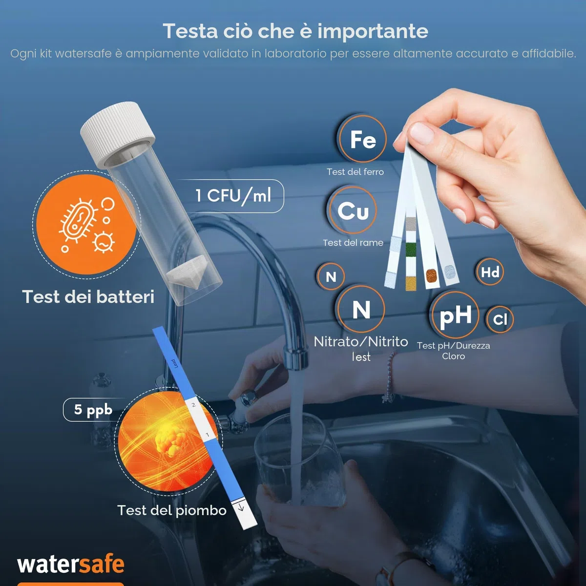 Watersafe - Kit test acqua potabile