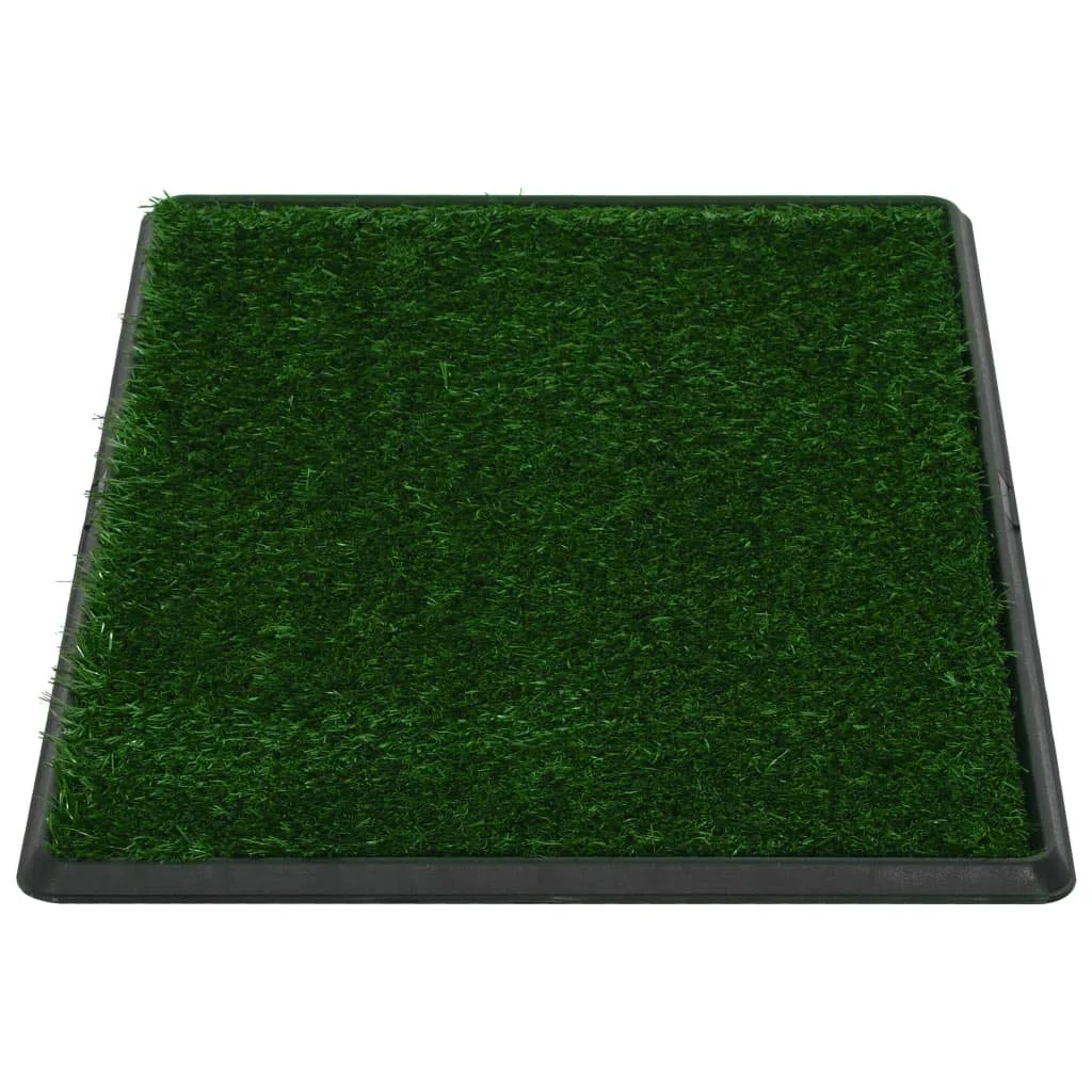 vidaXL Tappetino Igienico Cani con Erba Sintetica Funzionale Pratico Efficace Durevole di Qualità Resistente Conveniente WC Lettiera Verde 76x51x3 cm
