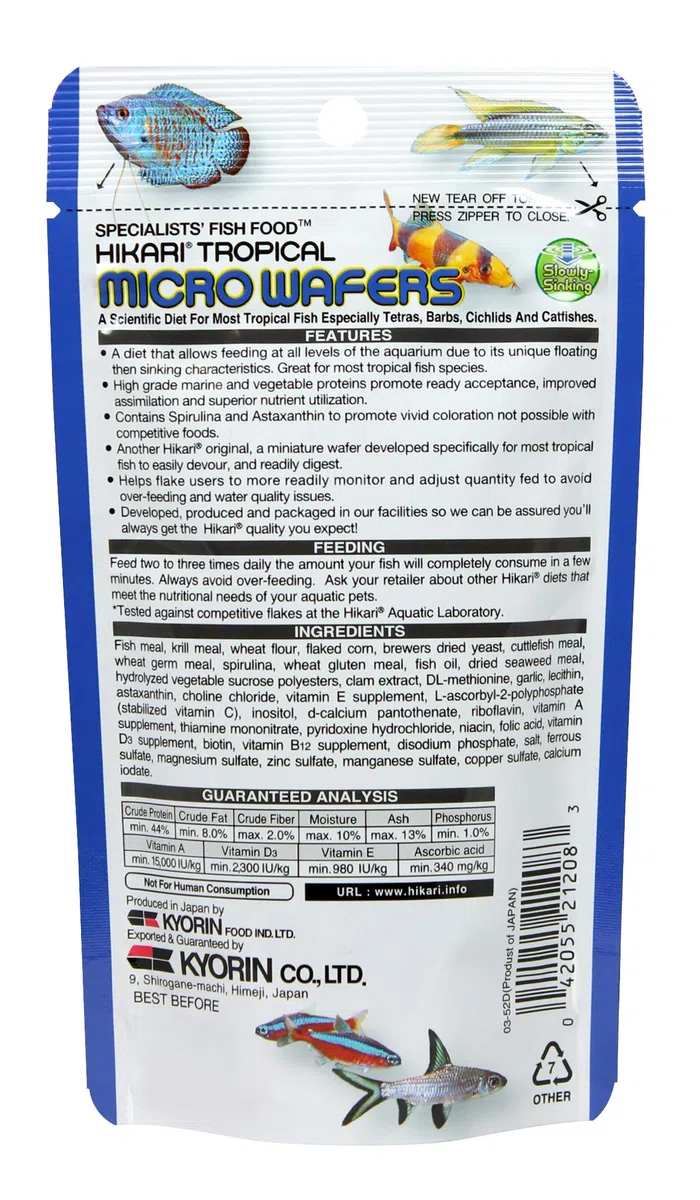 Hikari Micro Wafer per animali domestici, 44,8 g