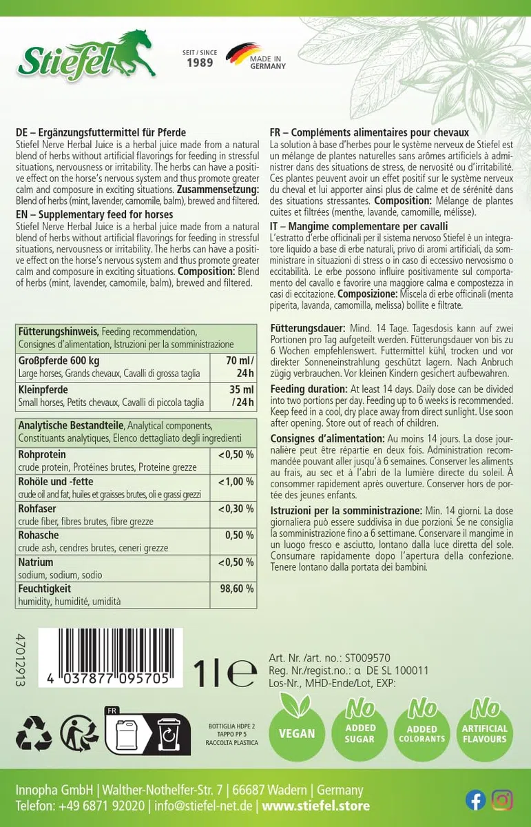 Stiefel Nerves Herbal Juice 1 l