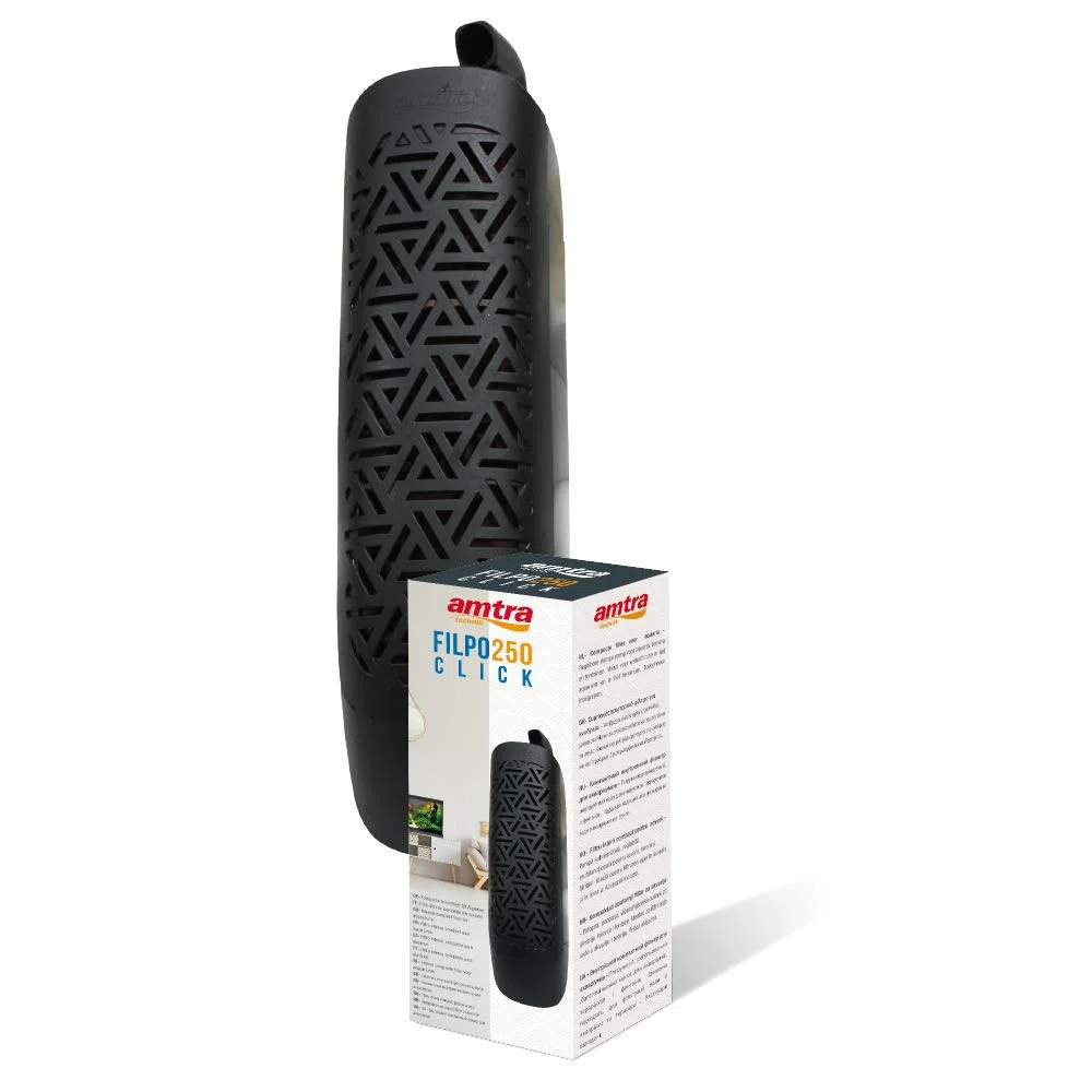 Amtra FILPO Click 250 - Filtro Interno per acquari e tartarughiere con Sistema rapido di Sostituzione Cartuccia Pre Filtro - 250lt/h - 4,0 Watt, 1 Unità (Confezione da 1)