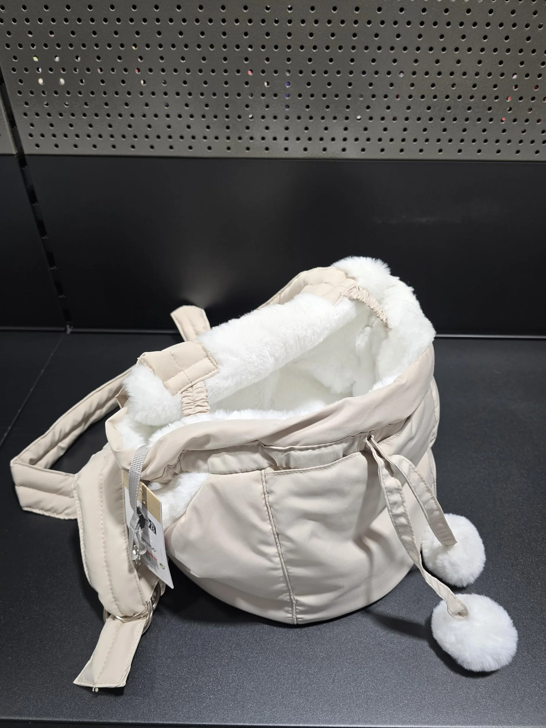 Trasportino per cani – gatti – Cuddi – Marsupio in poliestere morbido con peluche, fondo removibile e tasche pratiche