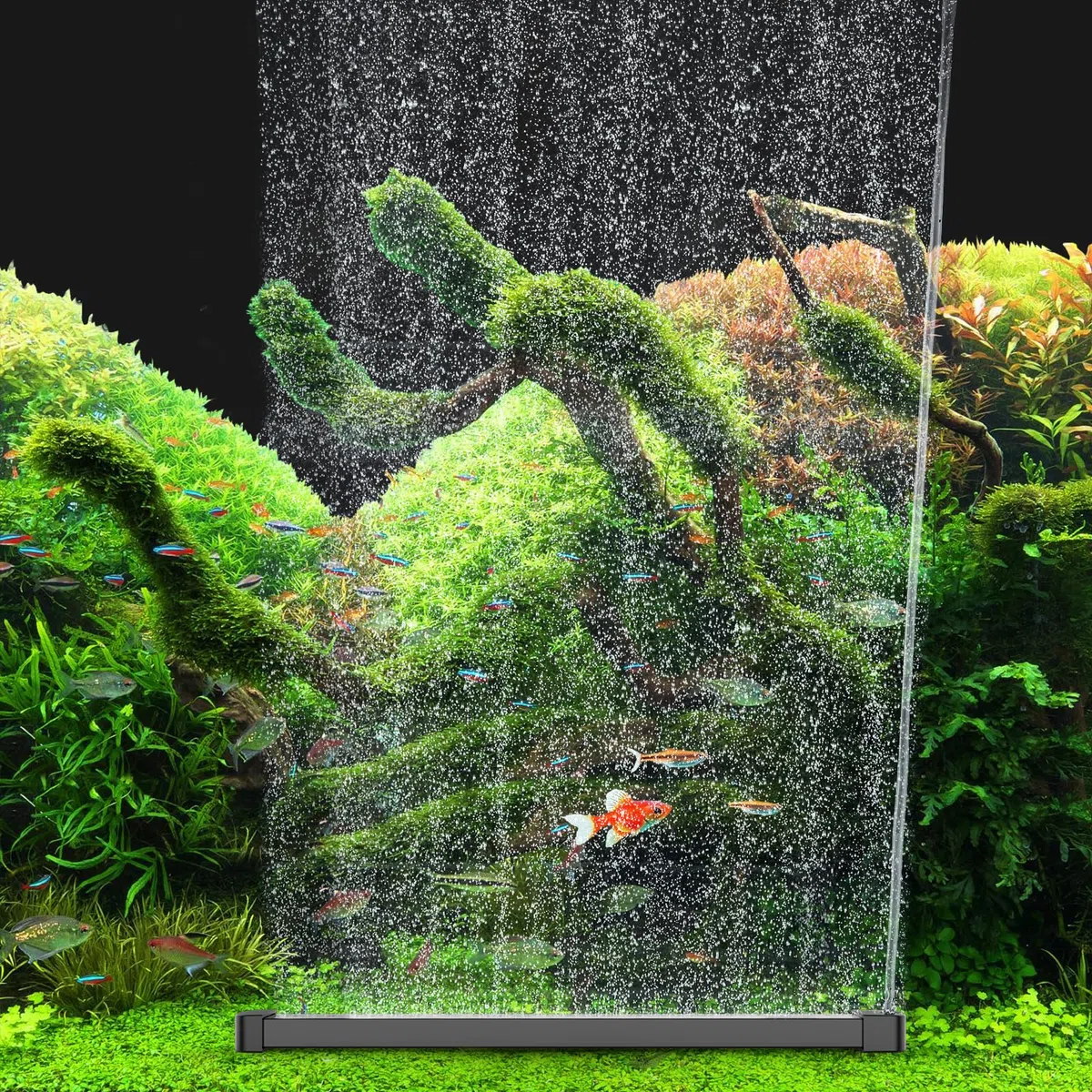 hygger Ossigeno acquario, pietra d'aria per acquario, 40 cm, striscia di bolle di ossigeno, diffusore di pietre, pietra frizzante per acquario, set con tubo d'aria per acqua dolce salata