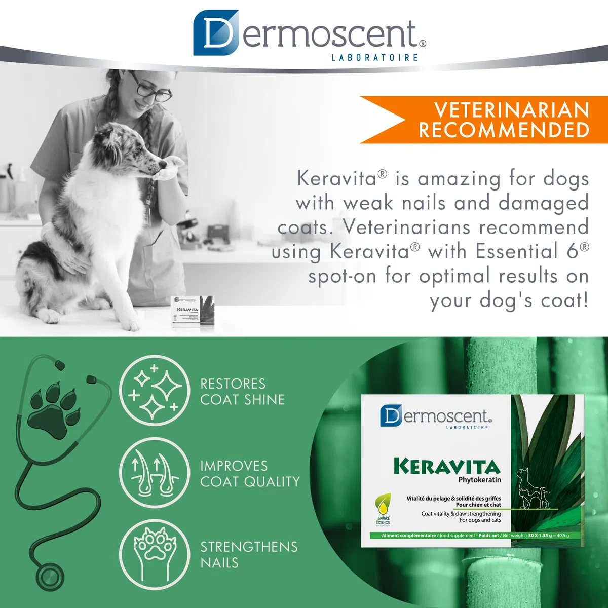Dermoscent Integratore per Cani e Gatti - 40.5 Gr