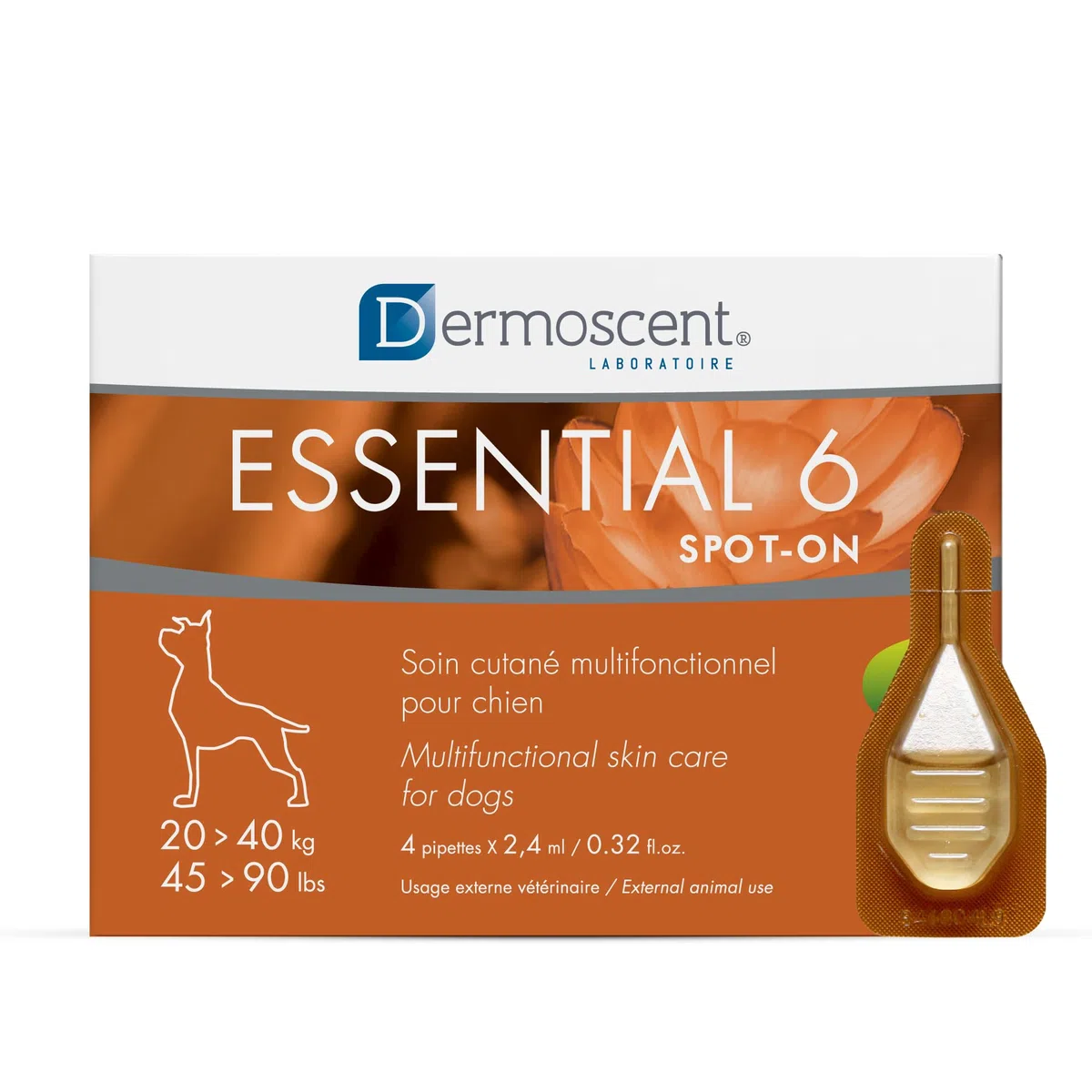 Bayer Dermoscent 6 Spot on Skin Care Extra Large per Cani da 45 a 40,8 Kilogram