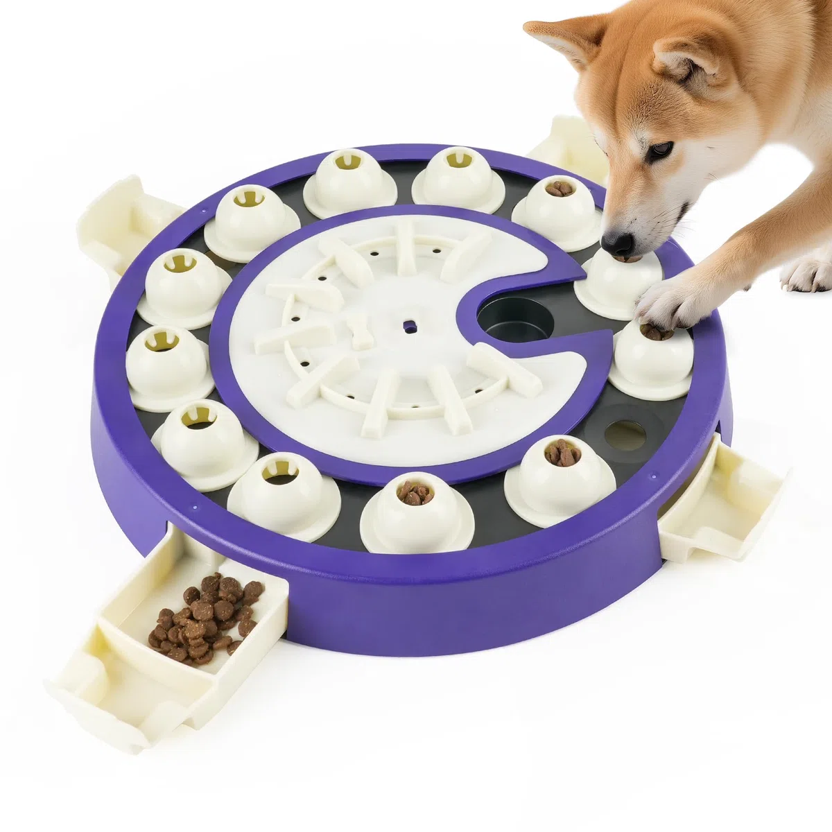 Giocattolo puzzle per cani, livello 3 in 1, giocattoli interattivi per cani, per la noia, erogazione di cibo per mangiatoia lenta, stimolazione mentale cerebrale, giochi per cani intelligenti di