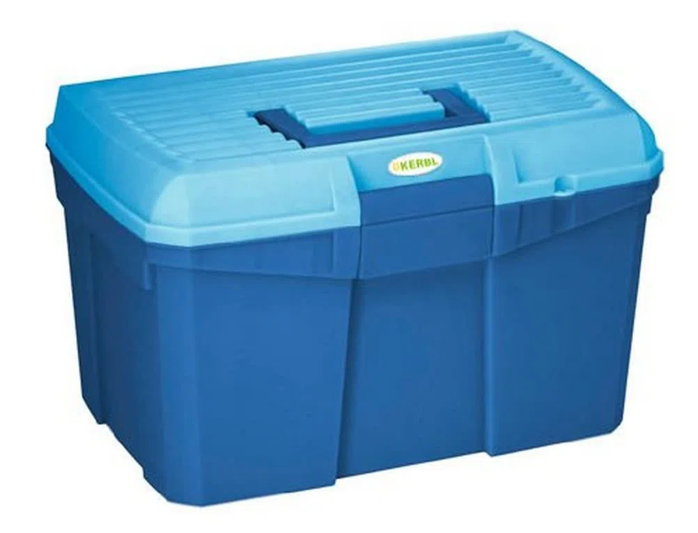 Kerbl Siena 321757 - Scatola per la toelettatura dei cavalli con inserto rimovibile, colore: Blu marino