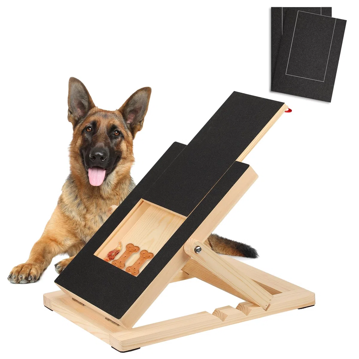 Grande Tappetino Antigraffio per Cani con Cassetto per Dolcetti per Cani, Tappetino Antigraffio per Unghie per Cani Tiragraffi per Cani per Una Facile Cura Delle Unghie