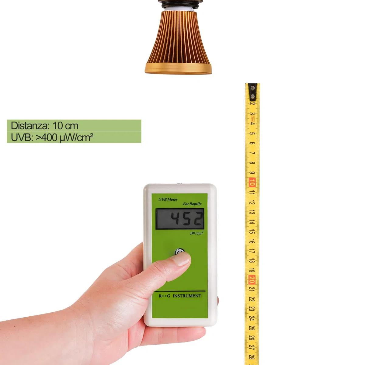 Lampadina UVA UVB per Rettili e Anfibi, 8525 Lampada LED con Luce UV