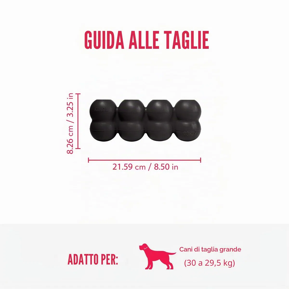 KONG Extreme Goodie Ribbon - Giocattolo Per Cani In Gomma Naturale Riempito - Per Cani Di Taglia Grande