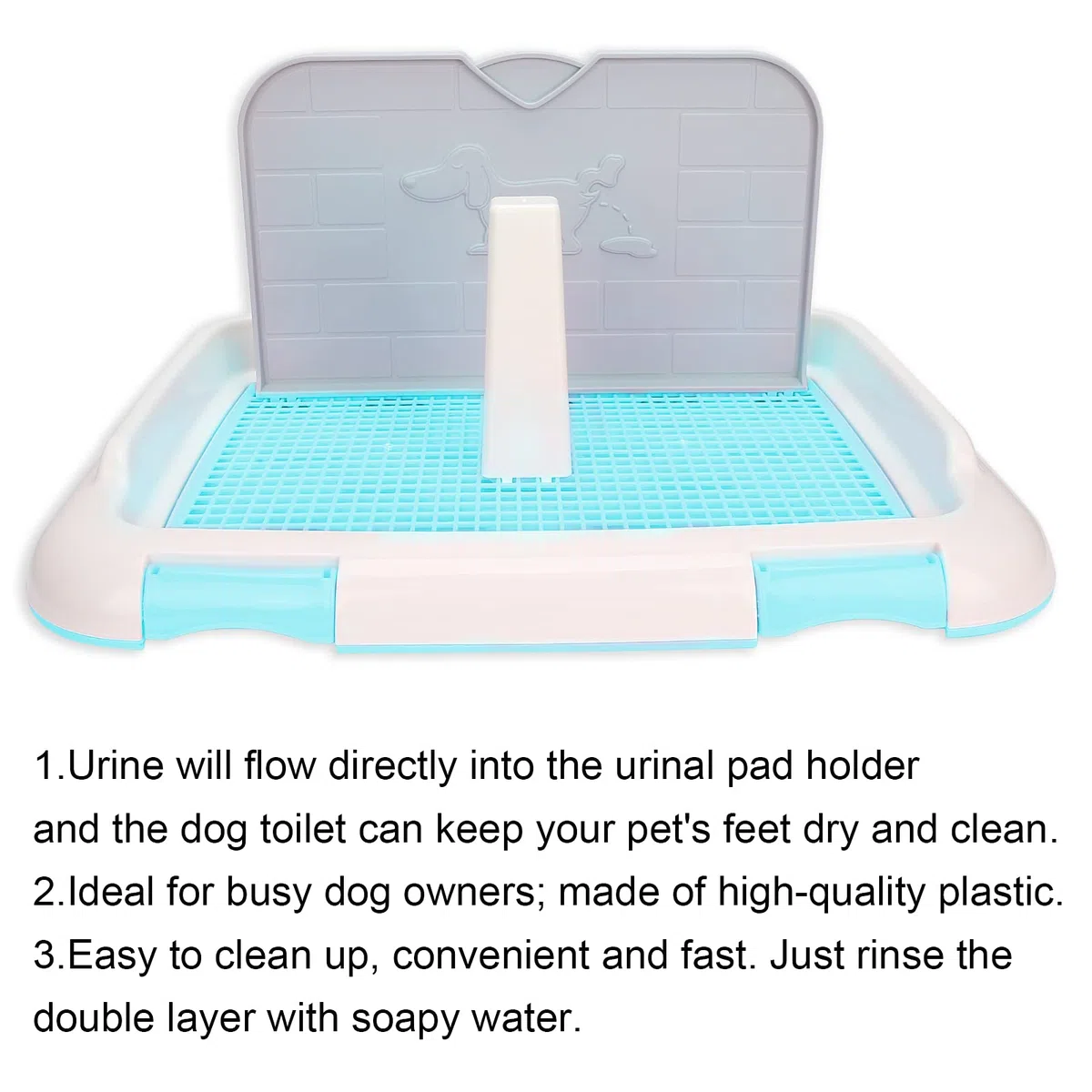 Toilette per Cani, Toilette per Addestramento per Cuccioli da Interno Recinzione per Vasino per Gatti Vassoio per Vasino per Minzione Programmata per Cani, Toilette per Cani per Animali Domestici(Blu)