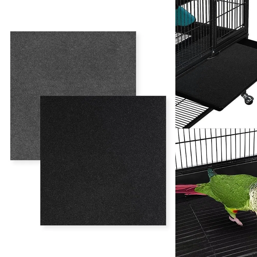 Confezione da 30 inserti per gabbia per uccelli, 50,8 x 45,7 cm, usa e getta, fodere per gabbia per pappagalli, parrocchetti e conuri (nero)