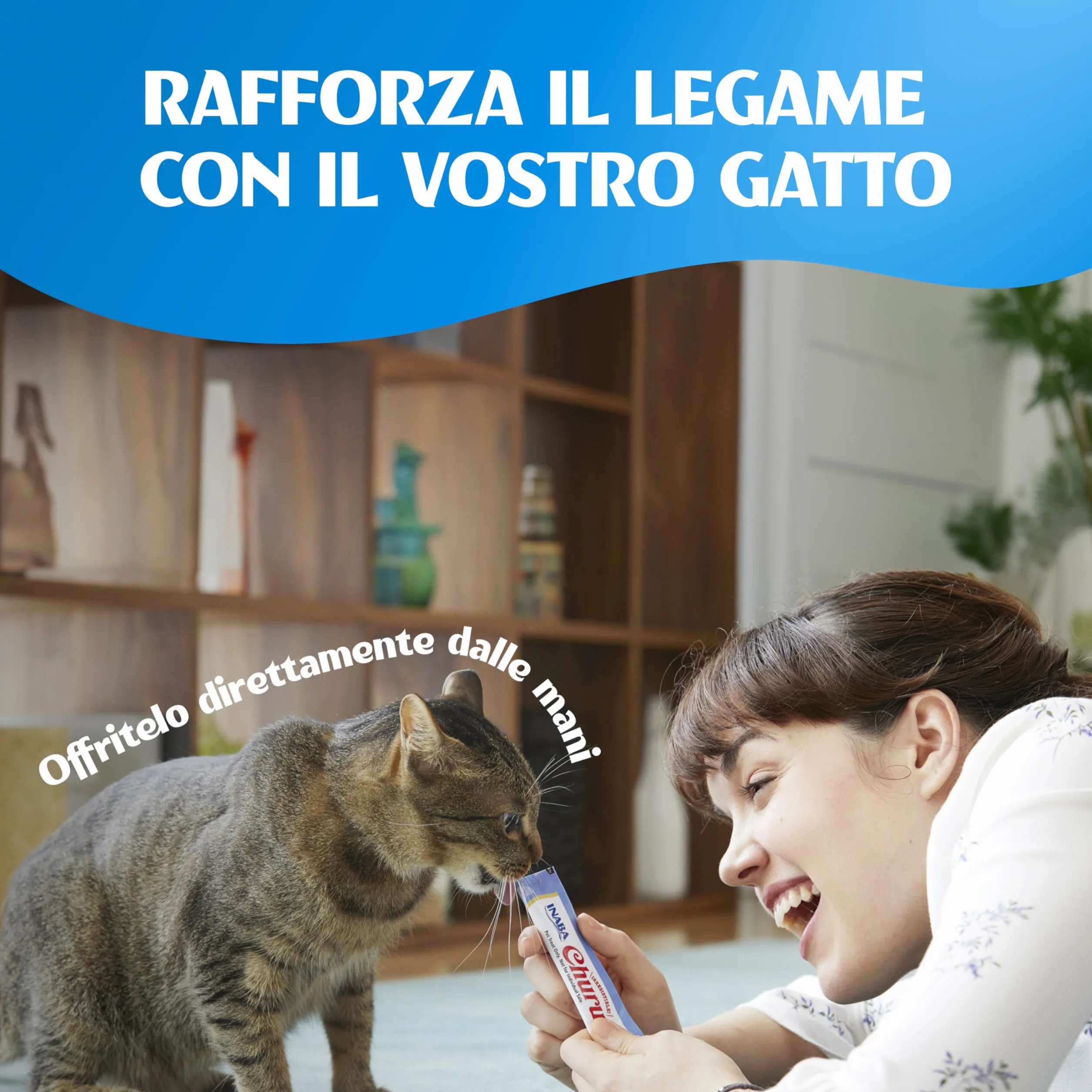 INABA Churu Snack per Gatti Cremoso in 4 Varietà al Pollo - 50 Stick x 14g - Cibo per Gatti da Leccare, Sano e Delizioso - Snack Gatto Senza Conservanti o Coloranti Artificiali, Grain-Free