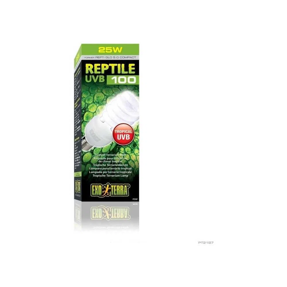 Exo Terra P & P Repti-Glo 5.0 - Lampada fluorescente compatta per terrario tropicale, 26 Watt, repti glo compatta