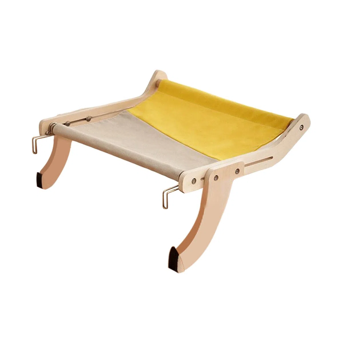 Cat Window Trespolo Lounge Mount Amaca Ripiano Sedile Regolabile Durevole Letto per Gatti Costante Robusto per davanzale Cassetto per Interni Gatti, Grigio Giallo