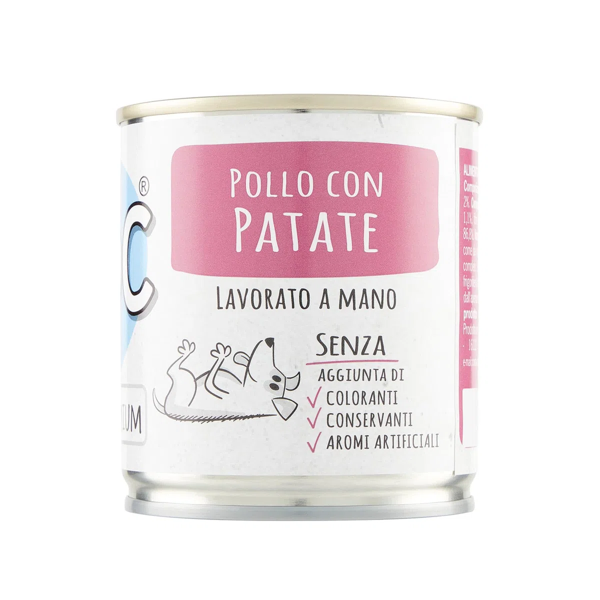 Adoc Naturally Premium, Alimento Umido Complementare per Cani, Filetti di Pollo con Patate, 16 Lattine da 285 g, in Gelatina, Senza Conservanti e Coloranti
