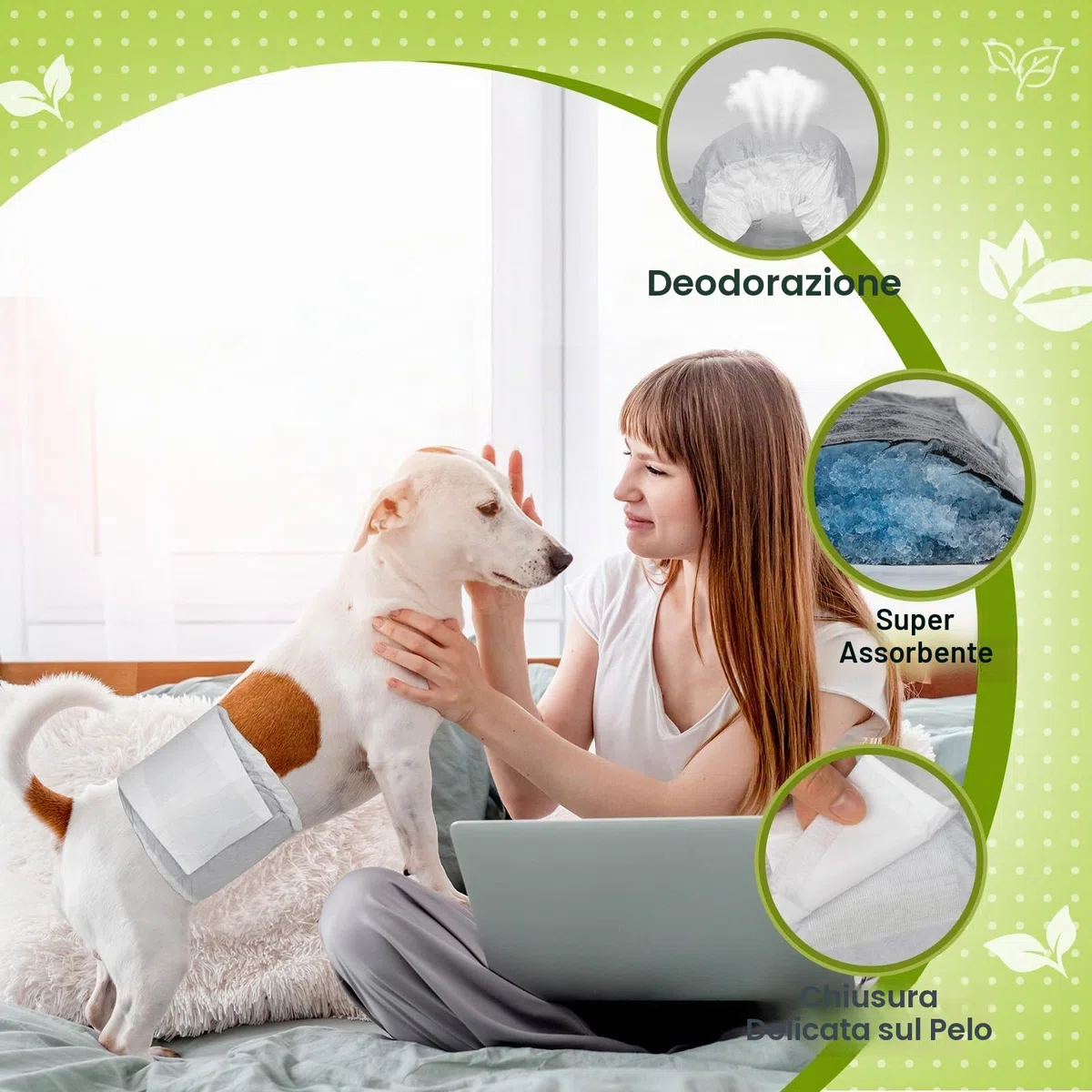 Dono Pannolini per cani maschi, 48 pezzi, fascia pancia per cani maschi, pannolini per cani maschi al carbone, super assorbenti, fasce per cani per incontinenza, viaggi, calore, problemi di marcature