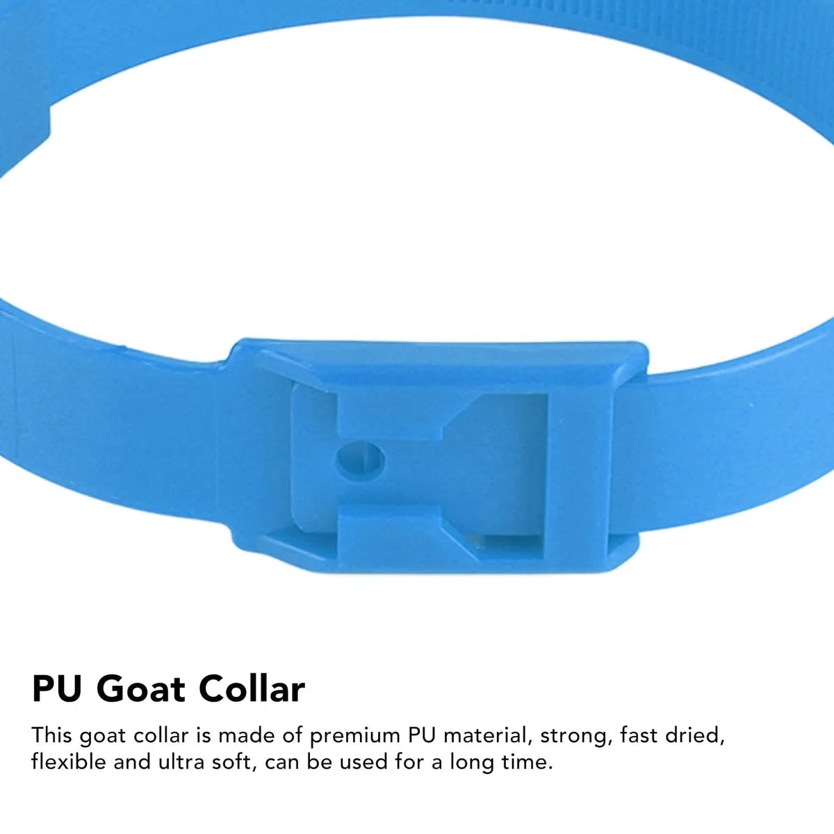 Set di 10 Collari per Pecore e Capre in PU, Regolabili con Campanello in Bronzo, Accessori per Piccoli Animali da Fattoria, Blu