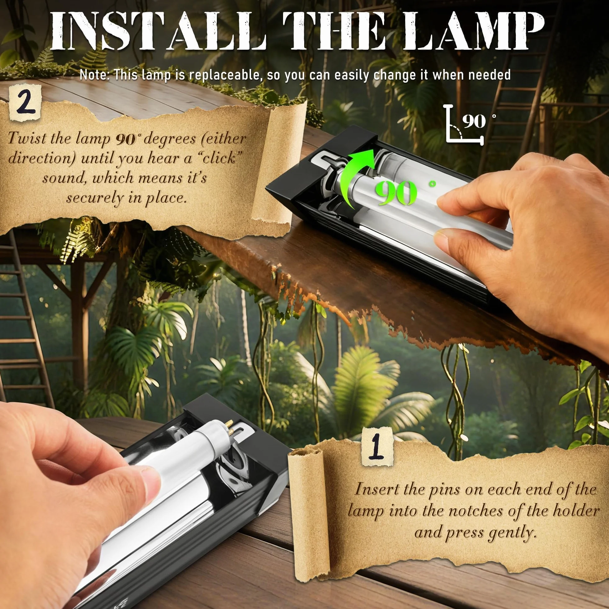 T5 Rettile UVB Light 12,5 Pollici Apparecchio con Lampadina UVB 10.0 - NEPTONION Cappuccio ad Alta Uscita per Terrari, Rettili Crogiolanti, Lucertole, Camaleonti, Iguane, Draghi Barbuti, 8W