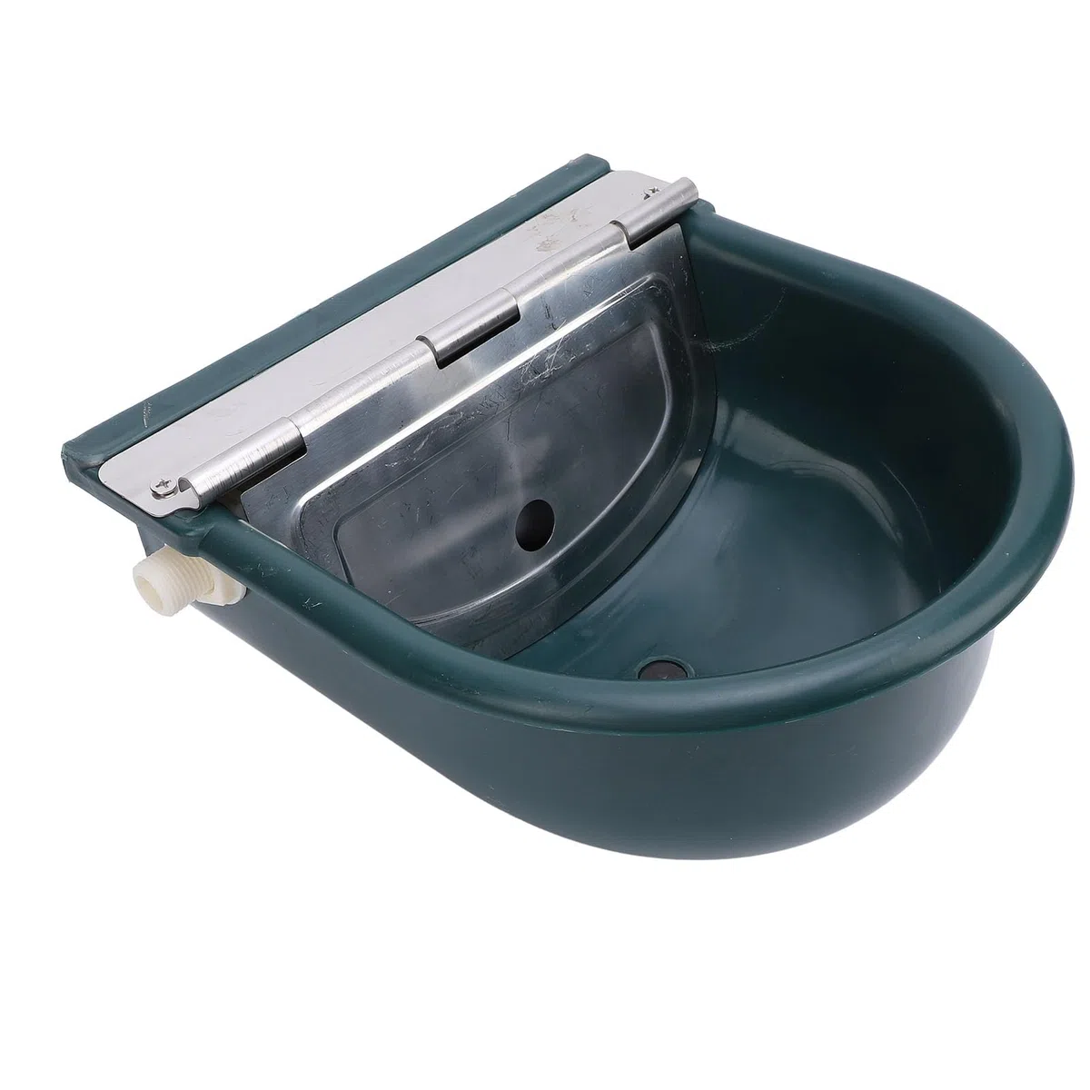 SIXRUN Ciotola Automatica per Acqua Potabile per Animali, Abbeveratoio in Acciaio Inossidabile ABS per Bestiame di Mucca, Capra, Cavallo, Forniture per Animali Domestici, Distributore (verde scuro)