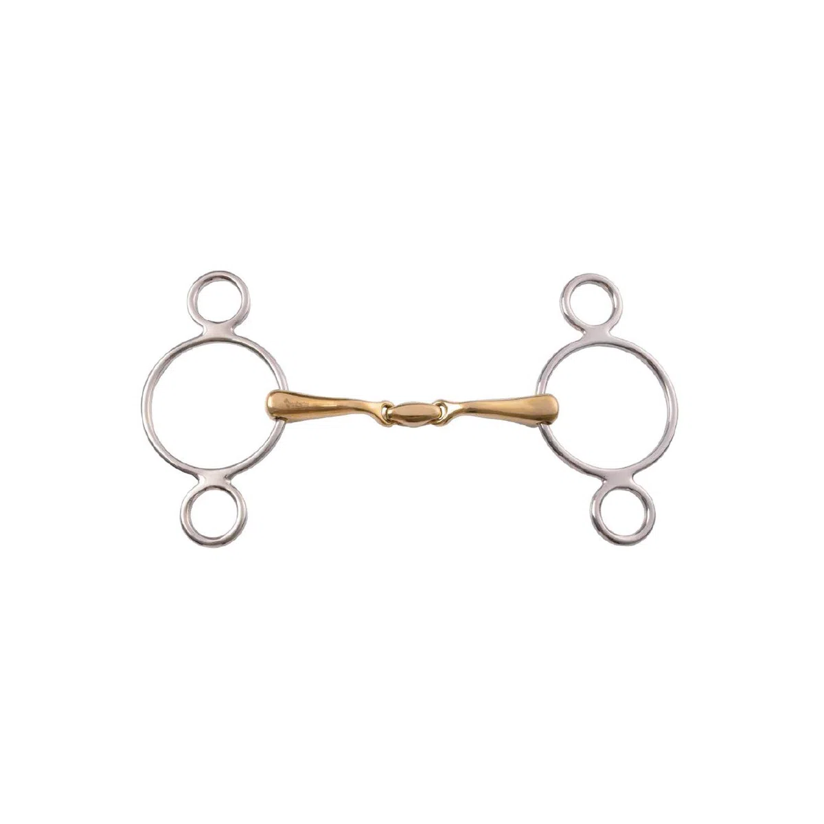 Filetto pessoa snodato con olivetta, imboccatura curva piena anello 70mm imboccatura 16 mm cavallo morso (14,5)