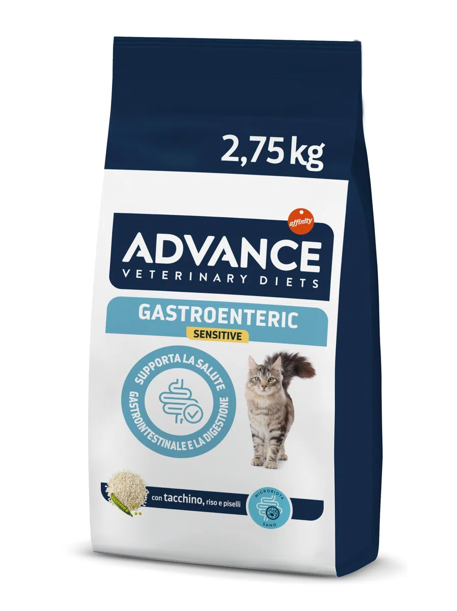 Advance Veterinary Diets Gastroenteric Sensitive, Cibo per Gatti con Problemi gastrointestinali, 2,75kg