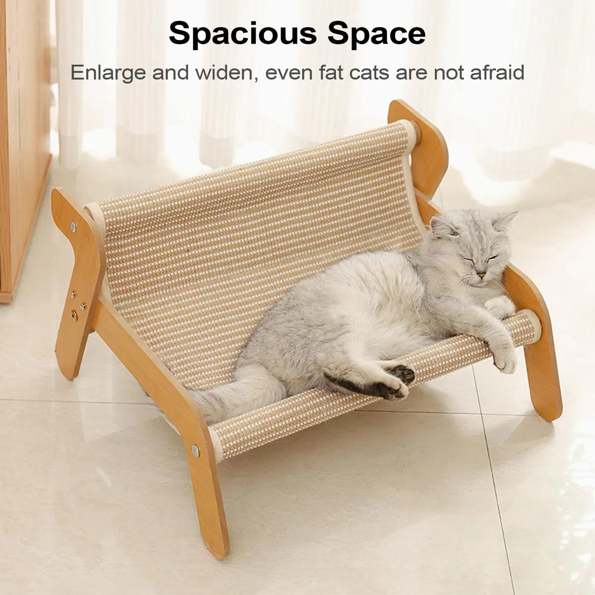 Divano tiragraffi per gatti per tutte le stagioni, rivestito in sisal, resistente ai graffi, con tappetino rinfrescante, design multifunzionale, per atrii, balconi e sale attività per gatti