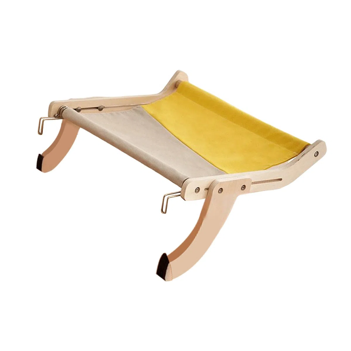 Cat Window Trespolo Lounge Mount Amaca Ripiano Sedile Regolabile Durevole Letto per Gatti Costante Robusto per davanzale Cassetto per Interni Gatti, Grigio Giallo