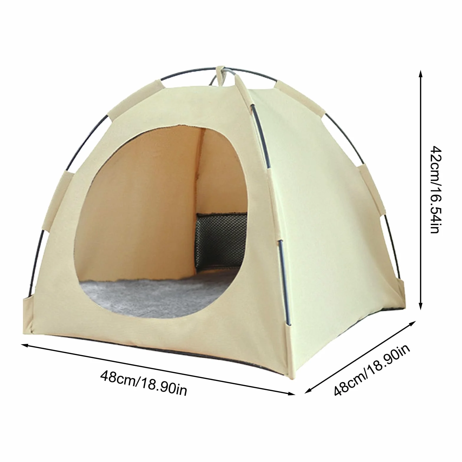 CEWROM Tenda per gatti di grandi dimensioni, cuccia per cani di piccola taglia, per gatti, per interni, in materiale traspirante, lavabile e leggera, per gatti (giallo, L)