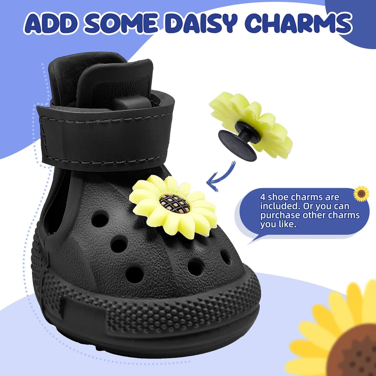 SlowTon Scarpe per cani per pavimenti caldi, sandali traspiranti antiscivolo per cani con strisce riflettenti, facili da indossare e togliere, facili da pulire