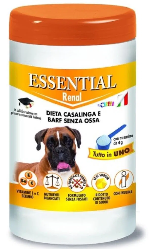 Essential Renal - Integratore Per Dieta Casalinga e Barf Senza Ossa Per Cane Adulto - 650 g