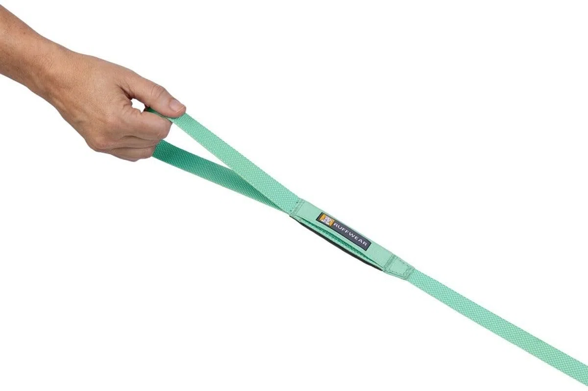 RUFFWEAR Guinzaglio per cani, ultra leggero e resistente, con tasca portaoggetti integrata e clip Crux bloccabile, compatto si piega fino a tasca, verde salvia