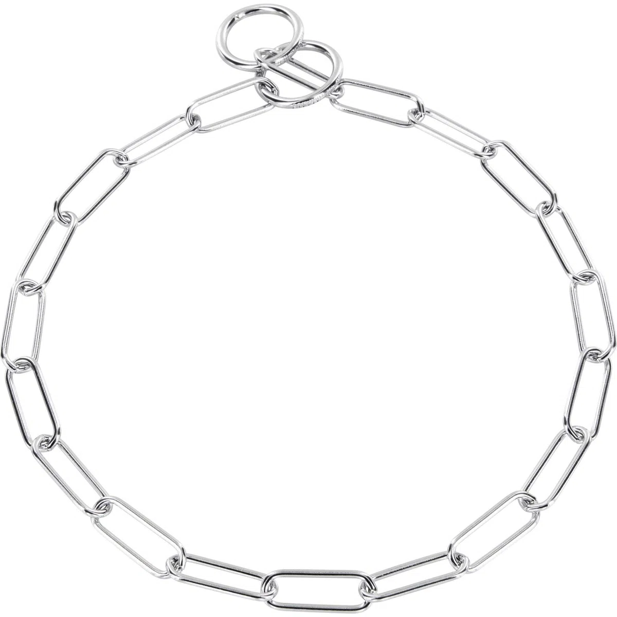Herm Sprenger – Collare per cani in acciaio cromato – maglia lunga – collare professionale per cani di piccola taglia – collare per addestramento cuccioli – catena di correzione – Made in Germany