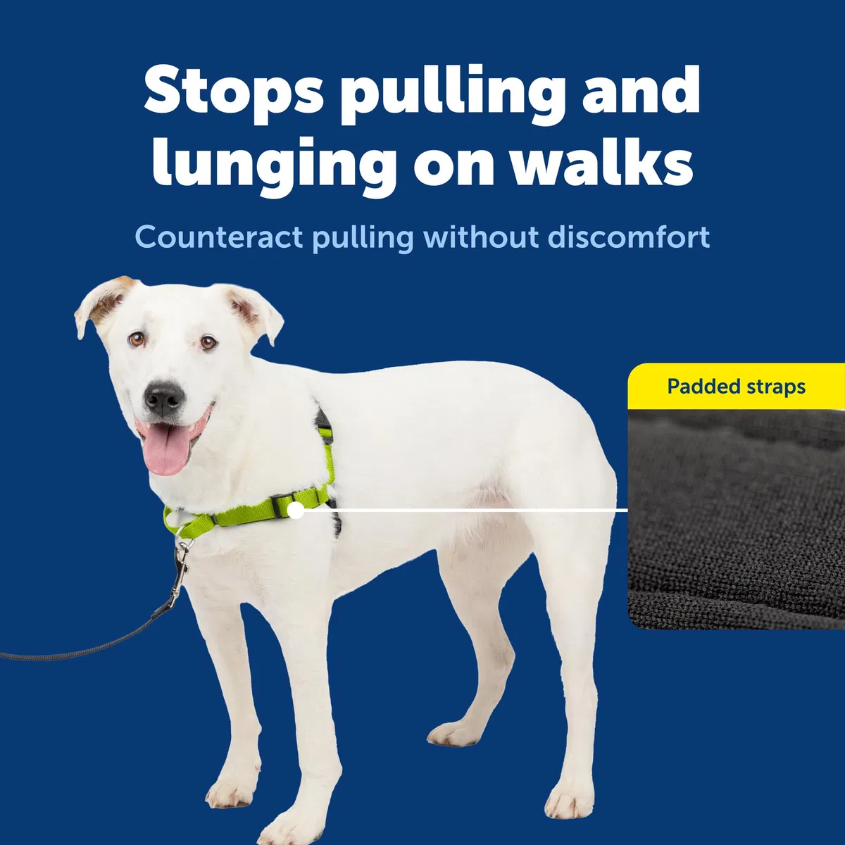 PetSafe Pettorina deluxe per cani Easy Walk, con anello a D per fermare la trazione, per allenamento e comportamento, riflettività, migliora la visibilità in condizioni di scarsa illuminazione, comoda