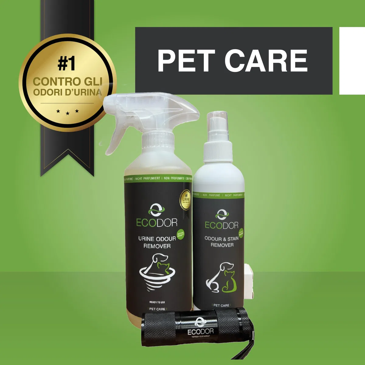 UF2000 Rimuovi Odori di Urina 2x 500 millilitro | Senza Profumo | Rimuove Efficacemente gli Odori di Urina di Cani, Gatti e Roditori